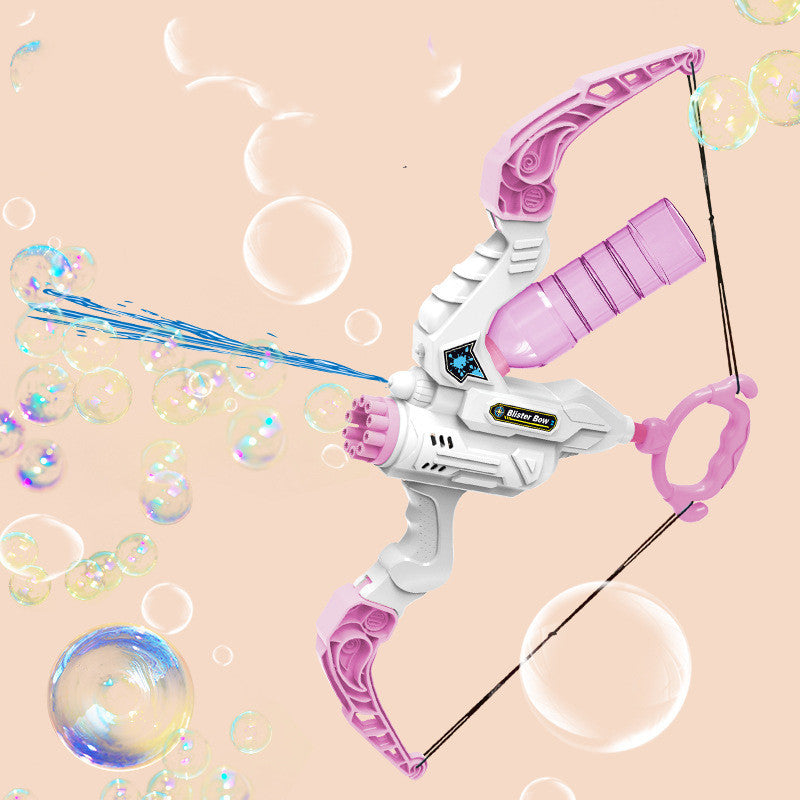 Bow And Arrow Automatic Bubble Blower And Launcher, Water Gun 2 In 1 Outdoor Toys For Children Kid Gifts