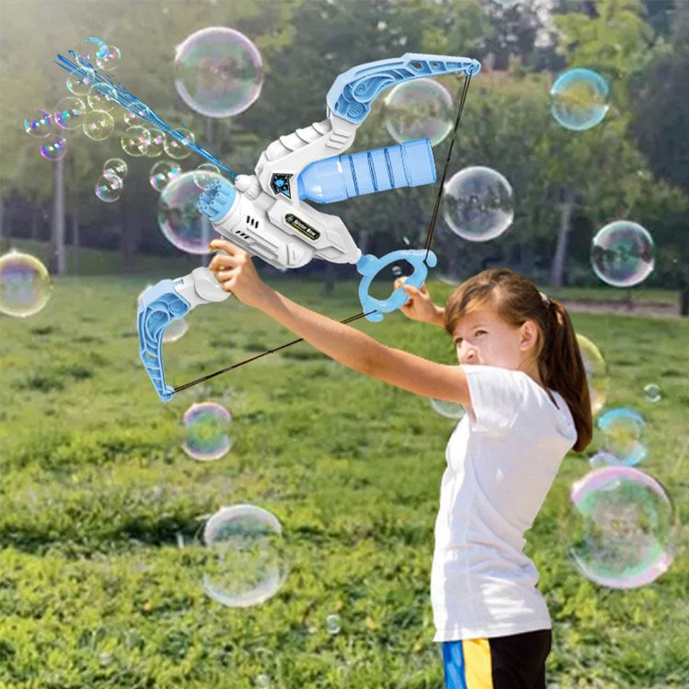 Bow And Arrow Automatic Bubble Blower And Launcher, Water Gun 2 In 1 Outdoor Toys For Children Kid Gifts
