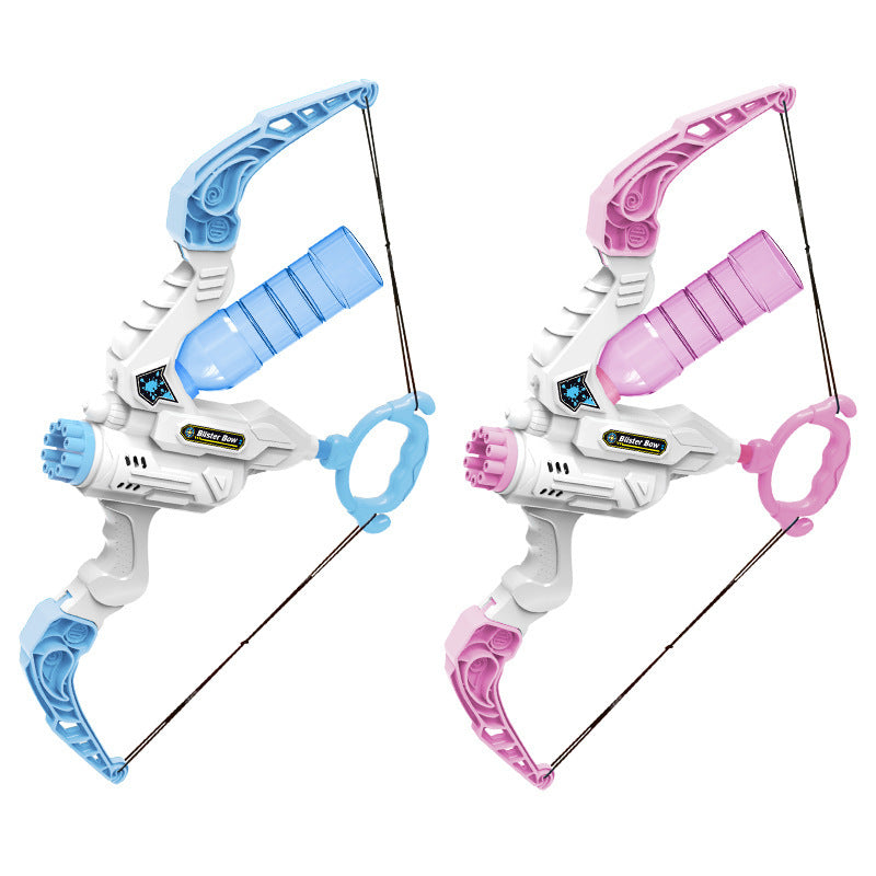 Bow And Arrow Automatic Bubble Blower And Launcher, Water Gun 2 In 1 Outdoor Toys For Children Kid Gifts