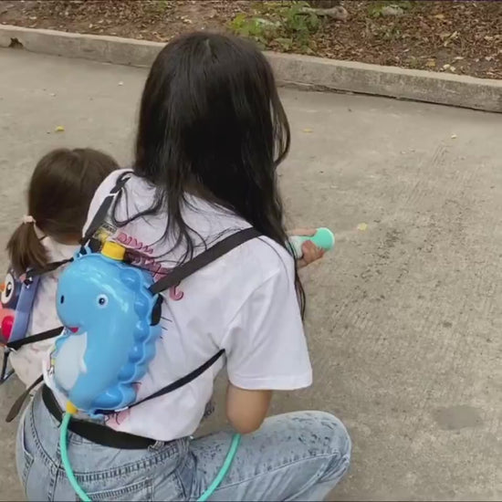 Large Children's Water Gun Toy Backpack Dinosaur Water Gun